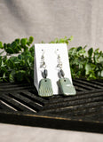Deep Avocado Dangle Earrings