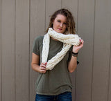 Infinity Scarf "Off White" Thick/Bulky