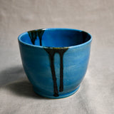 Turquoise handmade wheelthrown chili bowl from the 5th Buffalo collection by Leigh Art.