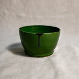 Green handmade wheelthrown chili bowl from the 5th Buffalo collection by Leigh Art.