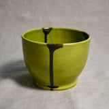 Lime green handmade wheelthrown chili bowl from the 5th Buffalo collection by Leigh Art.