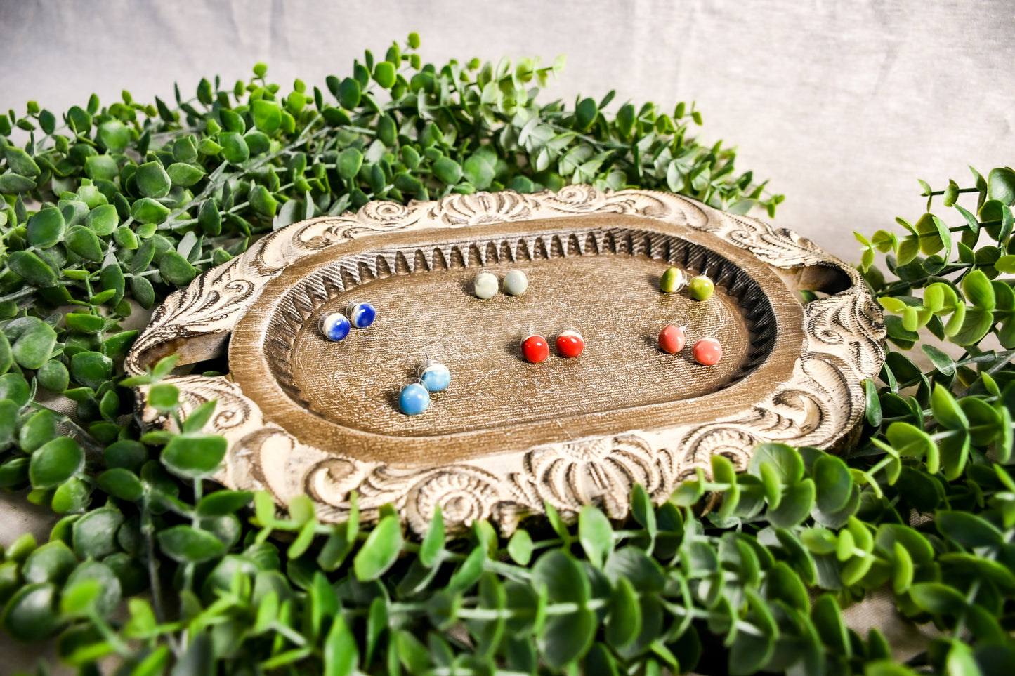 Button Stud Earrings