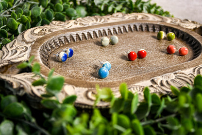 Button Stud Earrings