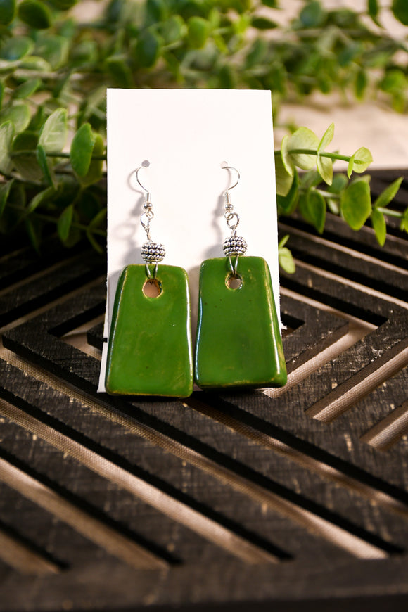 Just Froggy Green Dangle Earrings
