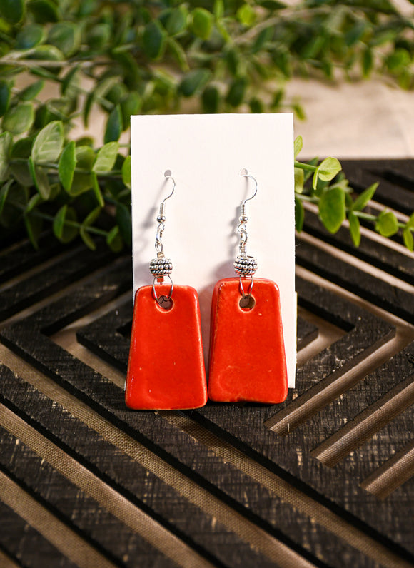 Hot Tamale Red Dangle Earrings