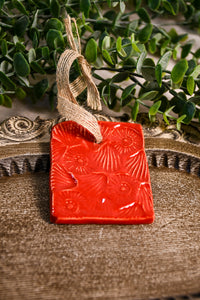 Stamped Hot Tamale Red Ornament