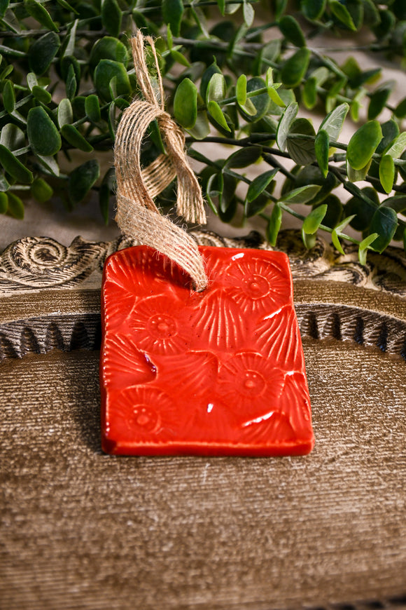 Stamped Hot Tamale Red Ornament