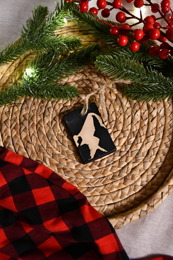 Matte Black Mountains Ornament