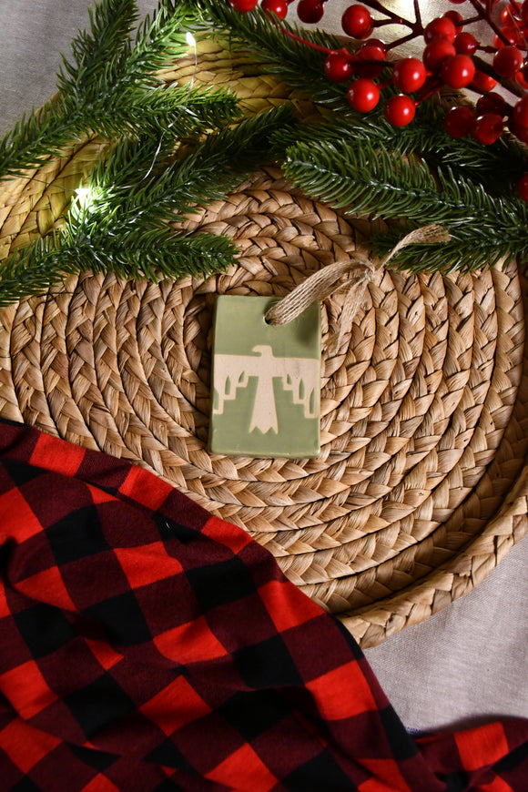 Sage Green Thunderbird Ornament