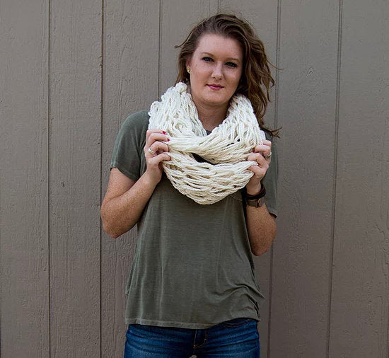 Infinity Scarf "Off White" Thick/Bulky